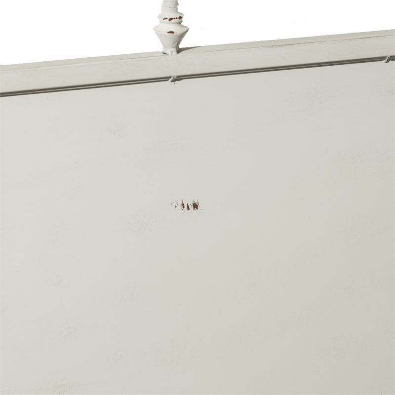 Bowery Hill Modern Queen Metal Bed in Antique White