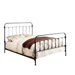 bowery hill metal king spindle bed in dark bronze