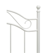 Bowery Hill Transitional Metal Twin Size Metal Bed in White Powder