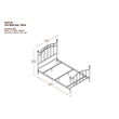 Bowery Hill Transitional Metal Twin Size Metal Bed in White Powder