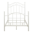 Bowery Hill Transitional Metal Twin Size Metal Bed in White Powder