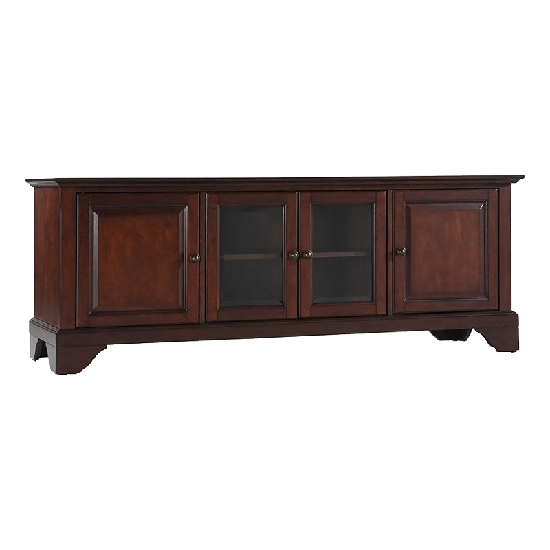 Bowery Hill Traditional Wood Low Profile TV Stand for TVs up to 60