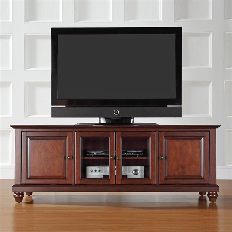 Bowery Hill Traditional Wood Low-Profile TV Stand for TVs up to 60