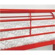Bowery Hill Metal Twin over Full Bunk Bed in Red