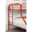 Bowery Hill Metal Twin over Full Bunk Bed in Red