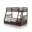 Bowery Hill Wood Twin over Full Storage Bunk Bed in Dark Walnut