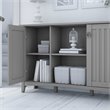 Bowery Hill Furniture Salinas Hall Tree with Shoe Bench & Accent Chest in Gray
