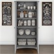 Bowery Hill Wood Furniture Kitchen Pantry Cabinet with Doors in Gray