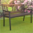 Bowery Hill Outdoor Metal Bench in Black