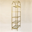 Bowery Hill Glass Gold Bookcase Rectangular Modern 30