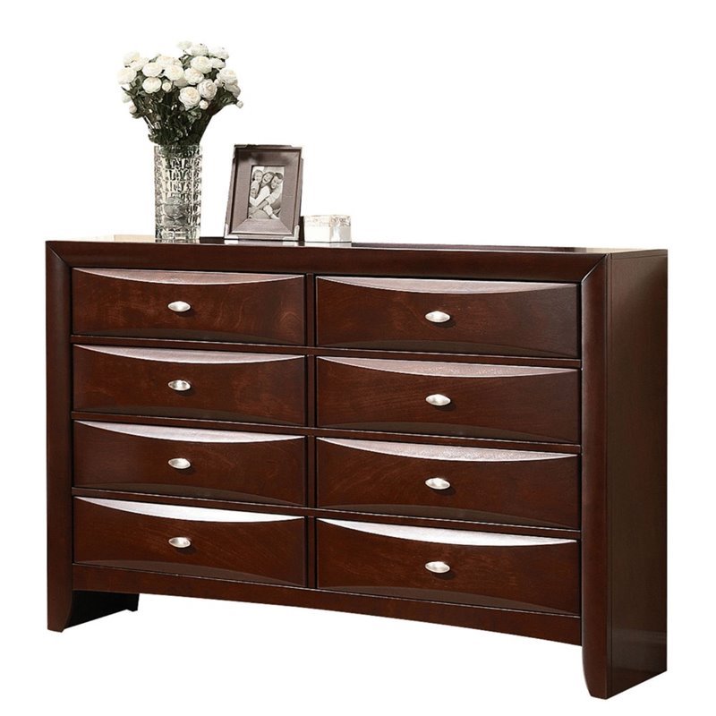 Bowery Hill 8 Drawer Dresser in Espresso