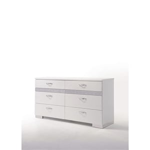 Bowery Hill 6 Drawer Dresser in White