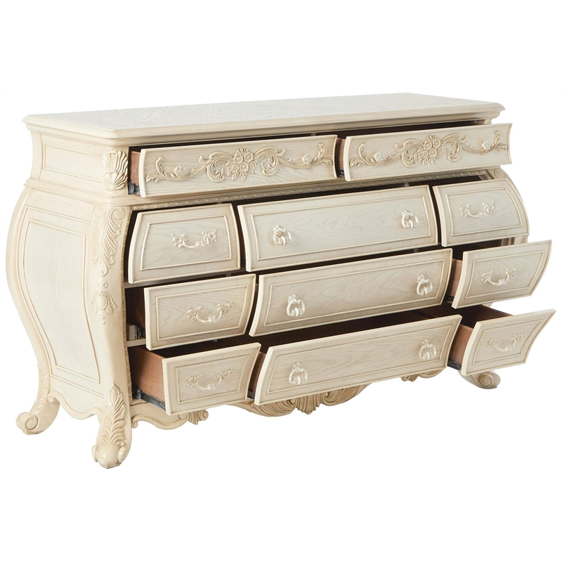 Bowery Hill 11 Drawers Dresser in Antique White