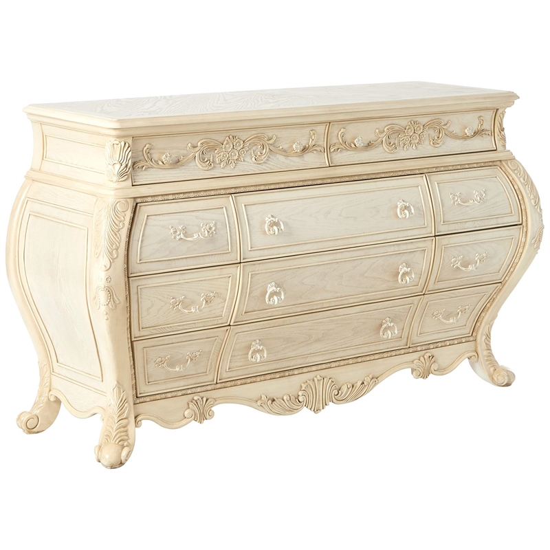 Bowery Hill 11 Drawers Dresser in Antique White