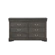 Bowery Hill Traditional Wood Dresser in Dark Gray