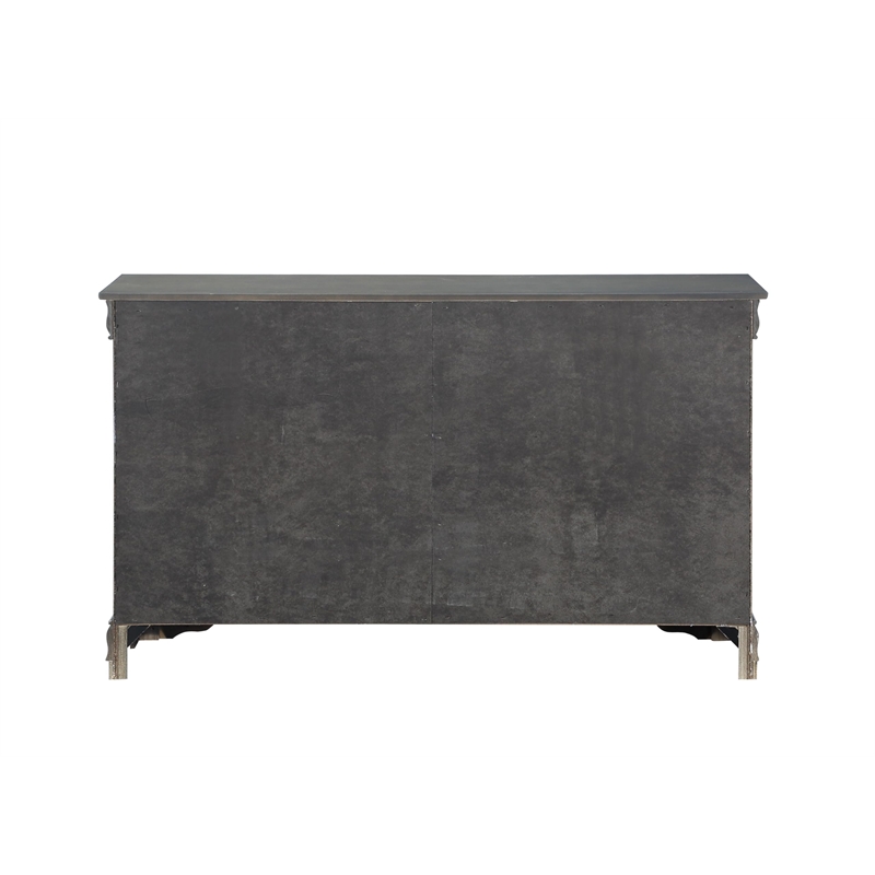 Bowery Hill Traditional Wood Dresser in Dark Gray