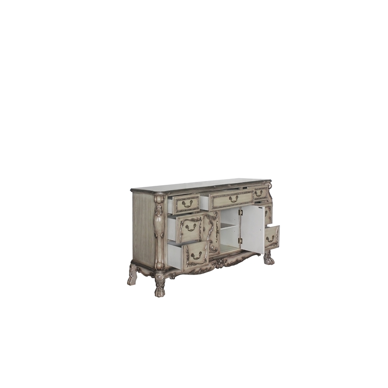 Bowery Hill Traditional Wood Dresser in Vintage Bone White