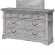 Bowery Hill 7-Drawer Dresser in Antique Grey