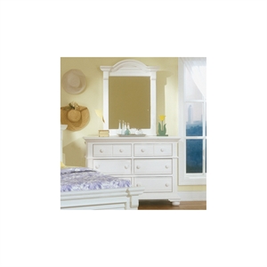 Bowery Hill Double Dresser and Vertical Mirror in White