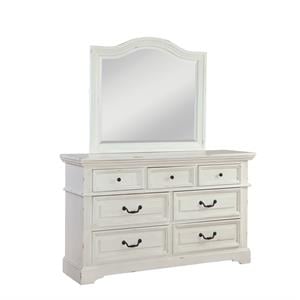 Bowery Hill White Dresser and Mirror
