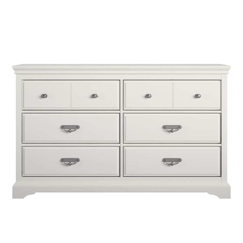 Bowery Hill 6 Drawer Dresser in White