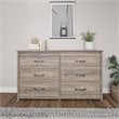 Bowery Hill 6 Drawer Dresser in Gray Oak