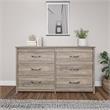 Bowery Hill 6 Drawer Dresser in Gray Oak