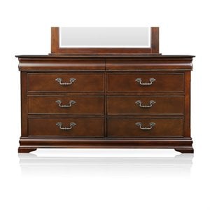 Bowery Hill Traditional Wood 8-Drawer Dresser in Cherry