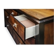 Bowery Hill 7 Drawers Transitional Wood Dresser in Acacia/Walnut