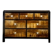 Bowery Hill 7 Drawers Transitional Wood Dresser in Acacia/Walnut