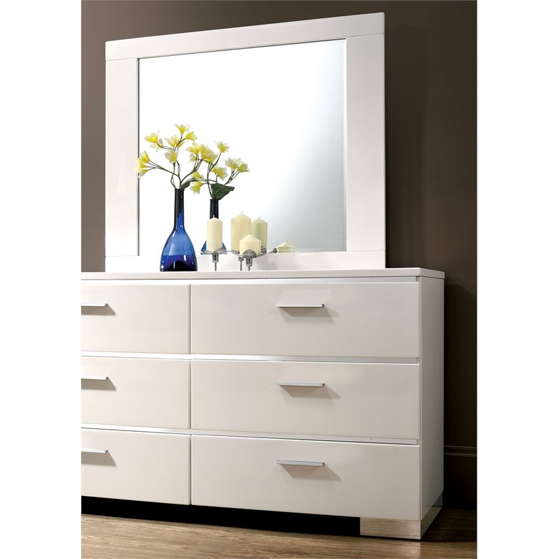 Bowery Hill Contemporary Wood Dresser in White