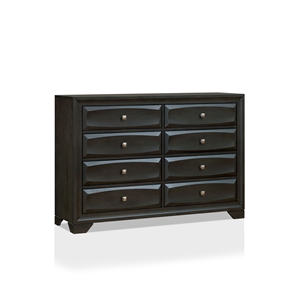 bowery hill solid wood 8 drawer dresser in antique gray