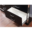 Bowery Hill 9-Drawer Contemporary Solid Wood Dresser in Black