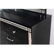 Bowery Hill 9-Drawer Contemporary Solid Wood Dresser in Black