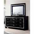 Bowery Hill 9-Drawer Contemporary Solid Wood Dresser in Black