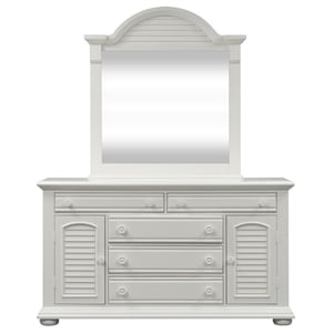Bowery Hill Dresser & Mirror in White