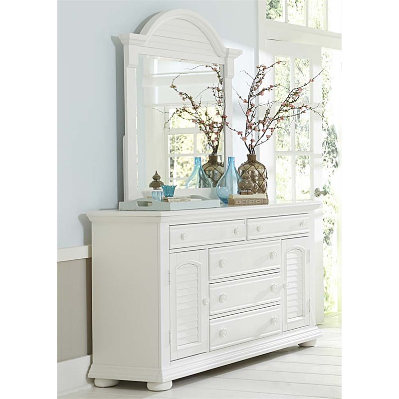 Bowery Hill Dresser & Mirror in White