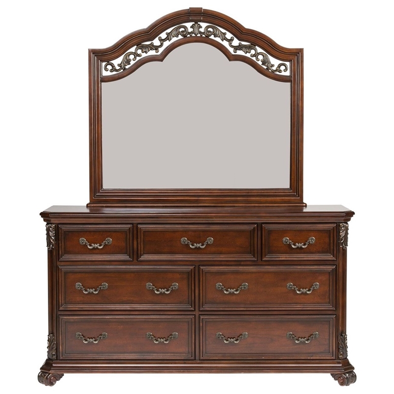 Bowery Hill Dresser & Mirror in Mahogany