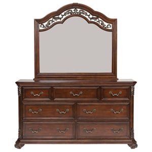 Bowery Hill Dresser & Mirror in Mahogany