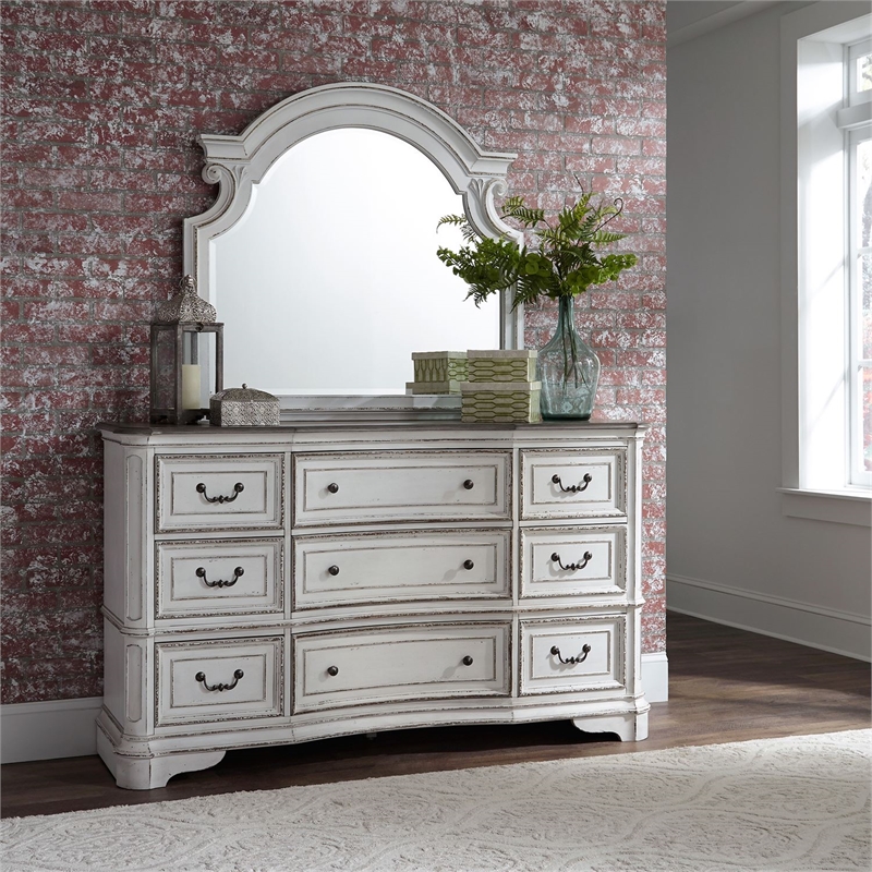 Bowery Hill 9 Drawer Dresser in White