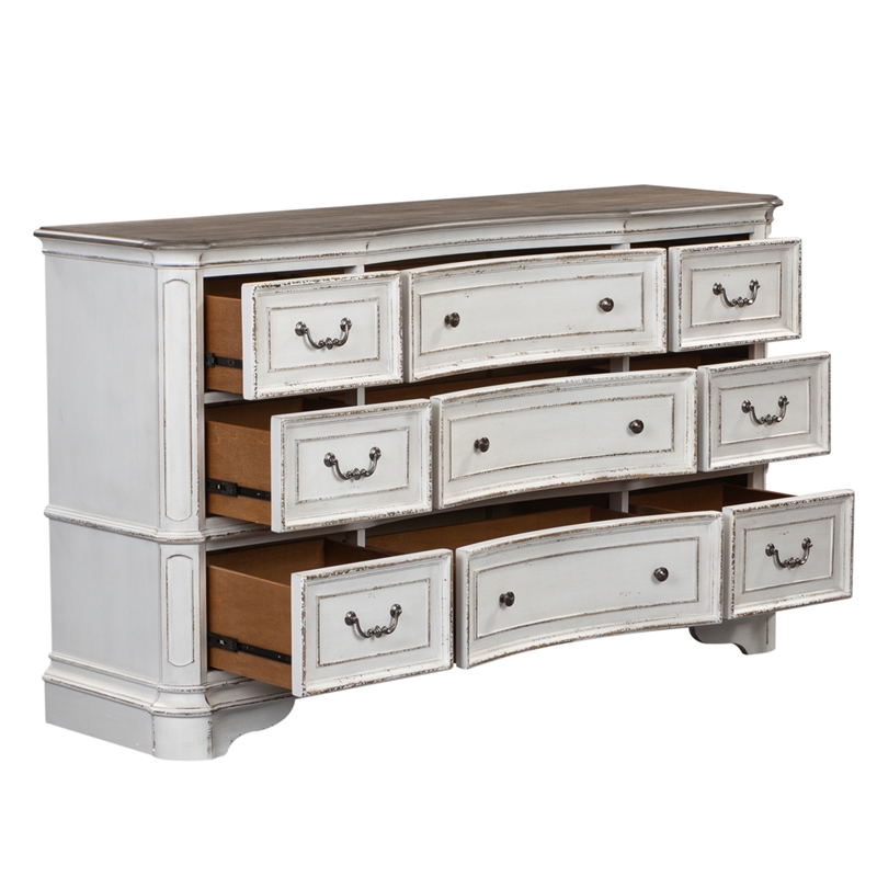 Bowery Hill 9 Drawer Dresser in White