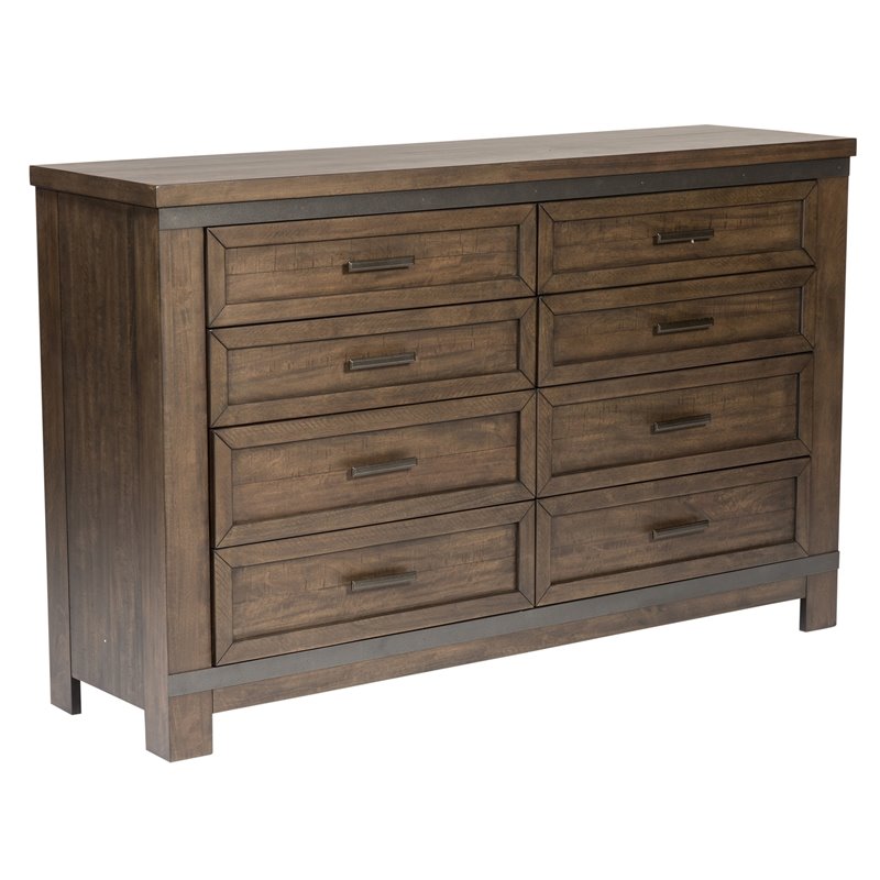 Bowery Hill 8 Drawer Dresser in Mahogany