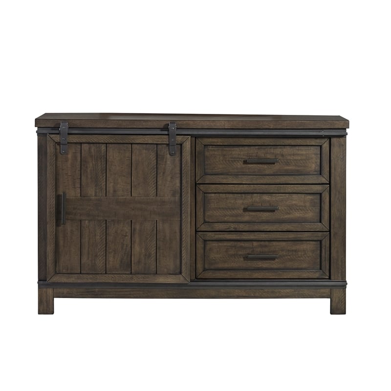 Bowery Hill Barn Door Dresser in Mahogany