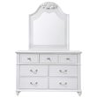 Bowery Hill Engineered Wood 7-Drawers Bedroom Dresser with Mirror Set in White
