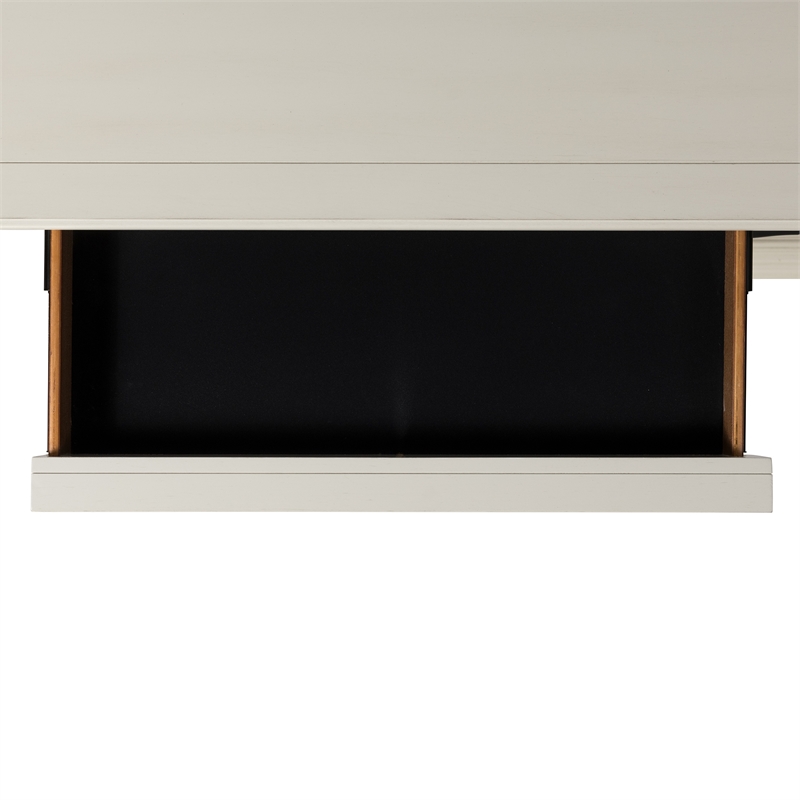 Bowery Hill 9-Drawer Transitional Wood Dresser with Mirror in White