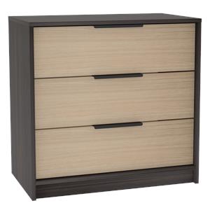 Bowery Hill 3 Drawers Dresser in Weathered Oak