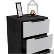 Bowery Hill Modern 5-Drawer Engineered Wood Dresser in Smoky Oak/White
