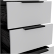 Bowery Hill Modern 5-Drawer Engineered Wood Dresser in Smoky Oak/White