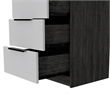 Bowery Hill Modern 5-Drawer Engineered Wood Dresser in Smoky Oak/White