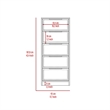 Bowery Hill Modern 5-Drawer Engineered Wood Dresser in Smoky Oak/White